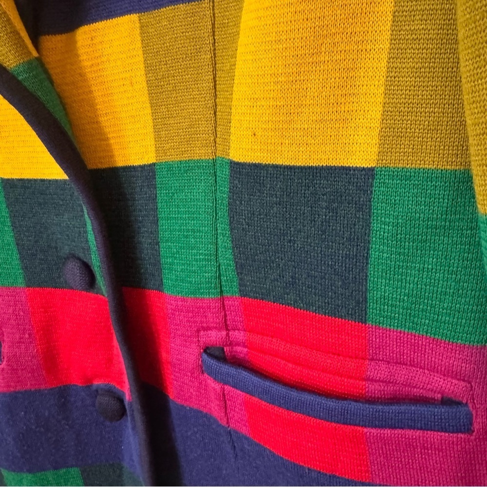 Vintage Lee dong Soo Bold Colorblock / Graphic Plaid Blazer and Skirt Set 10-12 - Picture 4 of 15